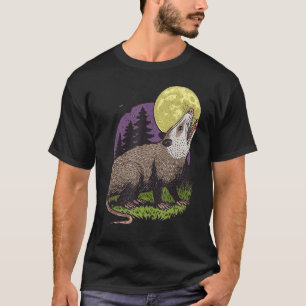 Moon Possum Funny Marsupial Rodent Opossums Retro T-Shirt