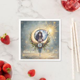 Moon Priestess – Keeper of the Celestial Balance.  Napkin