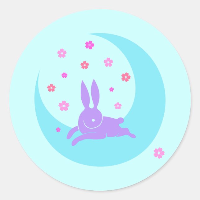 Moon rabbit stickers (Front)