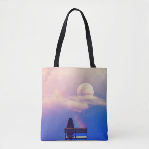 Moon Rainbow: Pastel Sky Beauty. Tote Bag