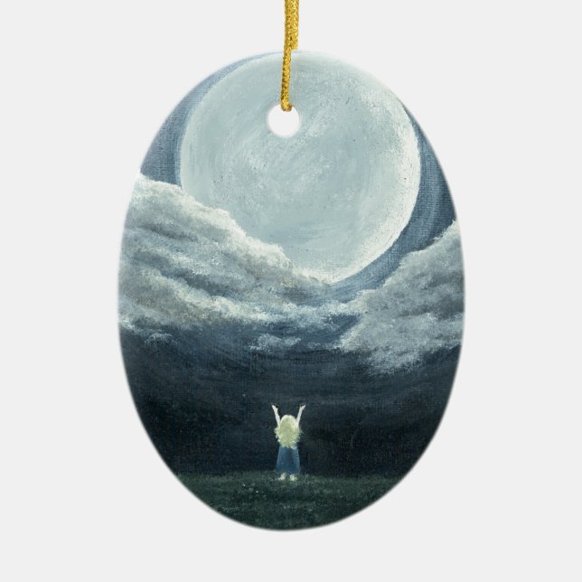 Moon Reach Ceramic Tree Decoration (Front)