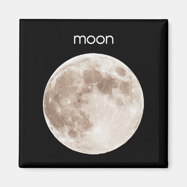 Moon Refrigerator Magnet (Front)