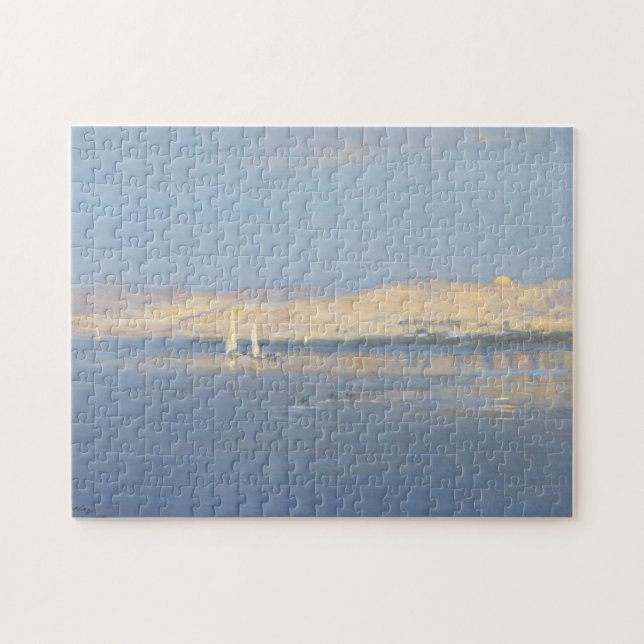 Moon Rising over the Nile Jigsaw Puzzle (Horizontal)