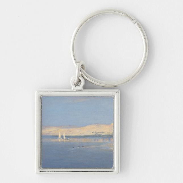 Moon Rising over the Nile Key Ring (Front)
