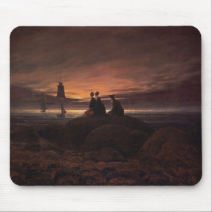 Moon Rising Over the Sea, 1822 (oil on canvas) Mouse Pad