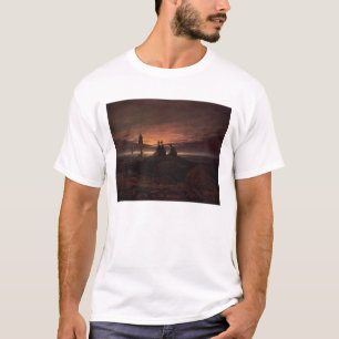 Moon Rising Over the Sea, 1822 (oil on canvas) T-Shirt