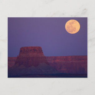 Moon Rising Over Tower Butte, Arizona Postcard