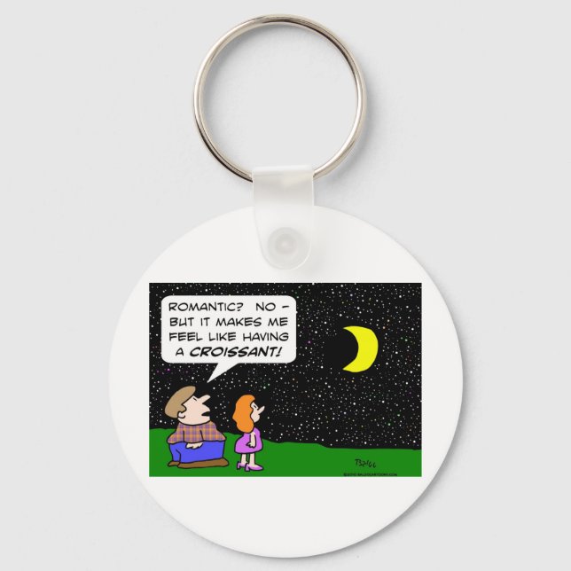 moon romantic fat croissant key ring (Front)