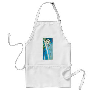 Moon Seen through Maple Leaves and Waterfall Standard Apron