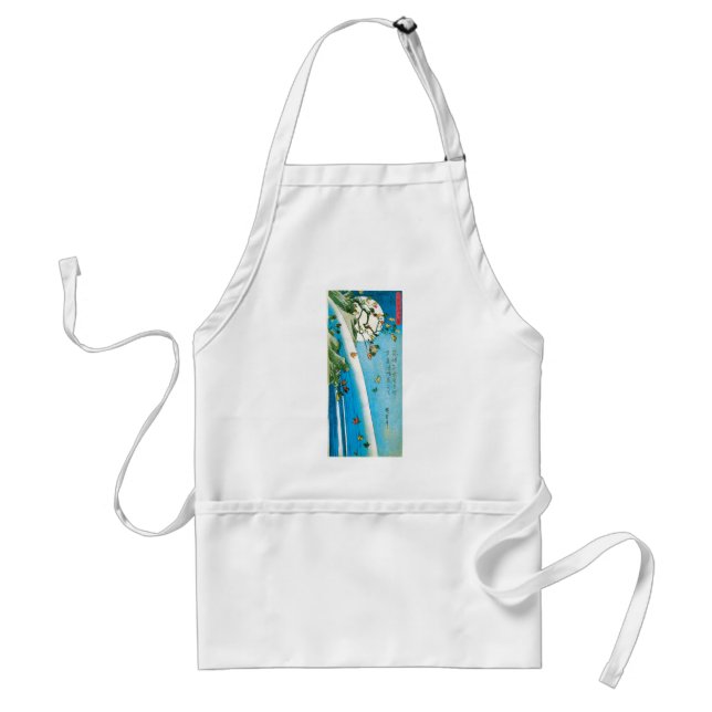 Moon Seen through Maple Leaves and Waterfall Standard Apron (Front)