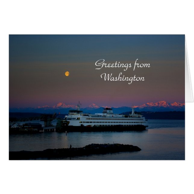 Moon set greeting card (Front Horizontal)