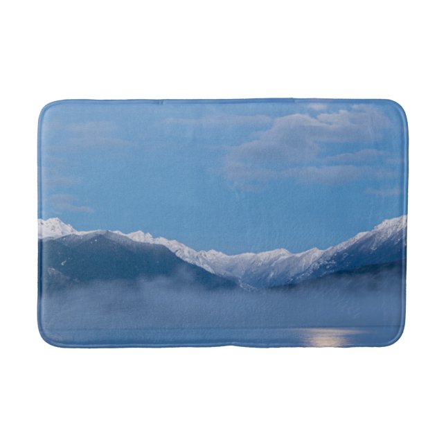 Moon Setting | Seabeck, Washington Bath Mat (Front)