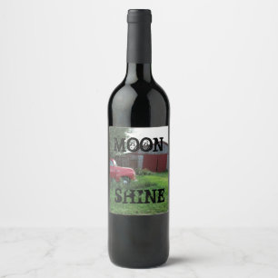 "Moon Shine" Liquor Bottle Label