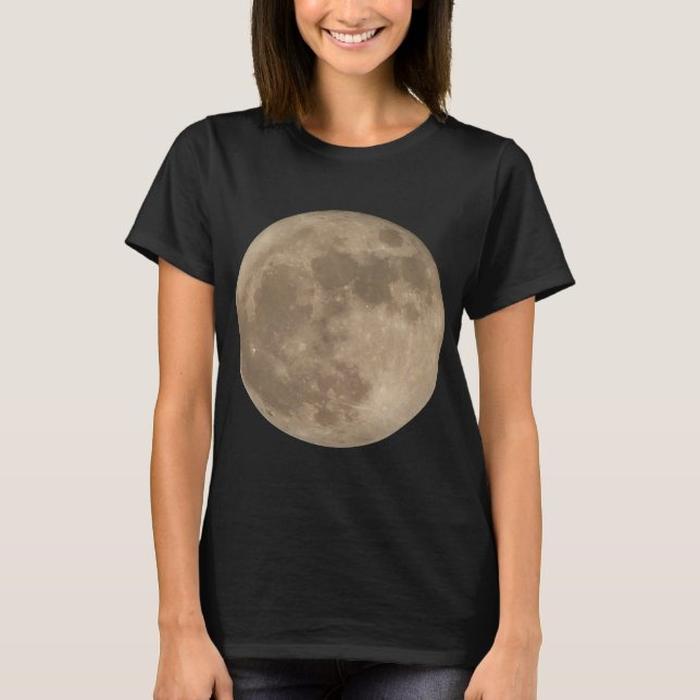Moon Shirt Full Moon T-shirt Lady's Moon Shirt (Front)