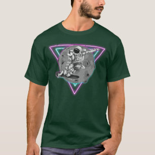 Moon Skateboarder Synthwave Skateboard Vaporwave A T-Shirt