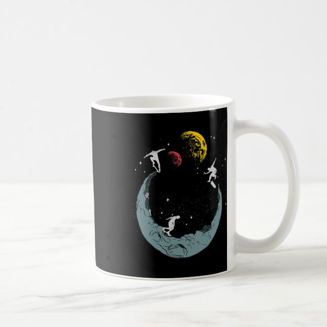 Moon Skater Skating - Skateboarding  Coffee Mug (Right)