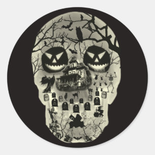 Moon Skull Stickers