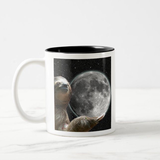 Moon Sloth Two-Tone Coffee Mug (Left)