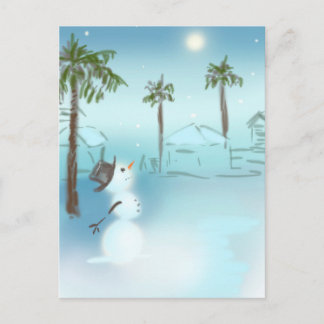 Moon Snow Postcard