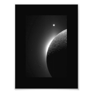Moon, Solar Corona & Venus Space Photo Print
