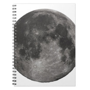 Moon Space Office Party Shower Peace Love Art Spiral Notebook