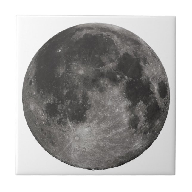 Moon Space Office Party Shower Peace Love Art Tile (Front)