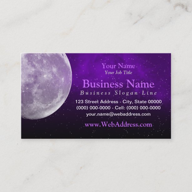 Moon Business Cards Zazzle NZ
