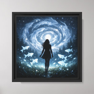 Moon Spiral of Silent Spirits Canvas Print