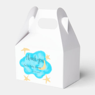 Moon star clouds watercolor baby shower add name t favour box