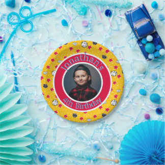 Moon Stars and Asteroid Space Adventure Paper Plate