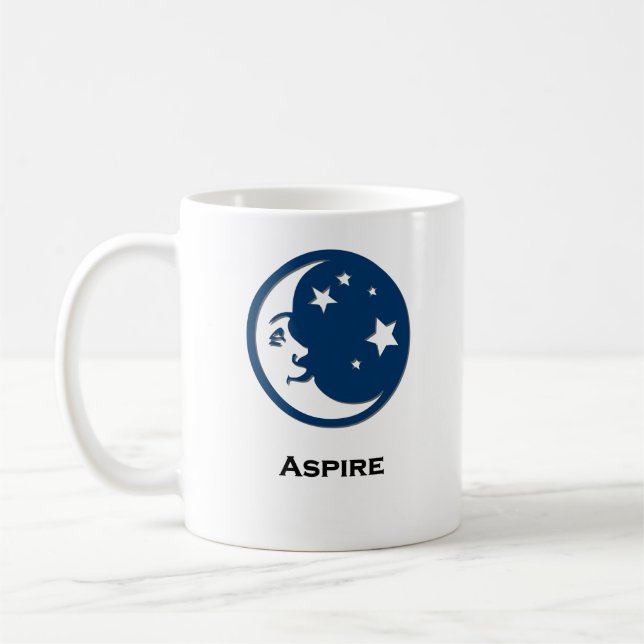Moon Stars Aspire Coffee Mug (Left)