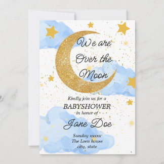 Moon & Stars Baby Shower Invitation