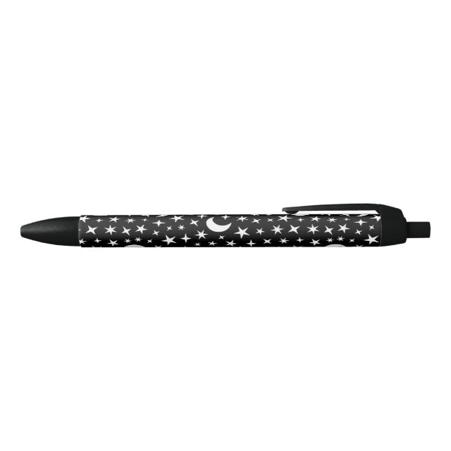 Moon & Stars Black Ink Pen (Top)