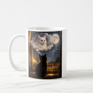 Moon & Stars Cat Love Coffee Mug