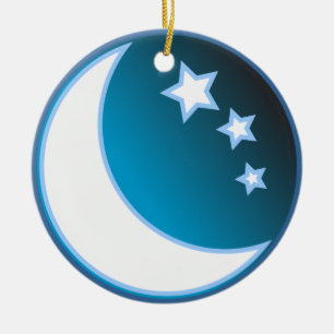 Moon & Stars Ceramic Tree Decoration
