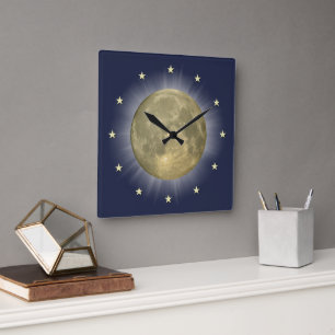Moon & Stars 🌜⭐ Clock