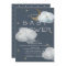 Moon, Stars & Clouds Navy Baby Shower Invitation
