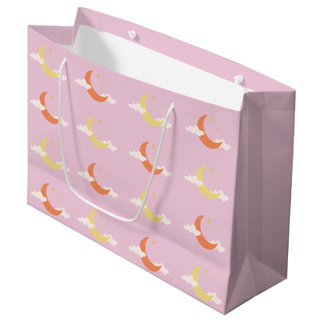 Moon & Stars  Large Gift Bag (Front Angled)