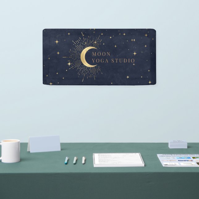 Moon Stars Midnight Blue Banner (Tradeshow)