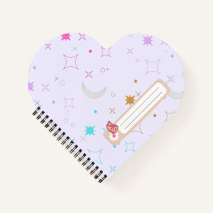 Moon & Stars Minimalist Lavender Notebook