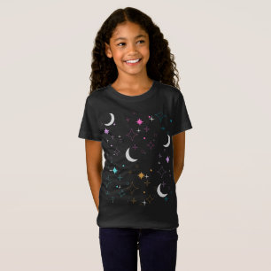 Moon & Stars  Minimalist teen girls T-Shirt