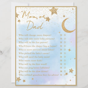 Moon & Stars Mum or Dad Baby Shower Game