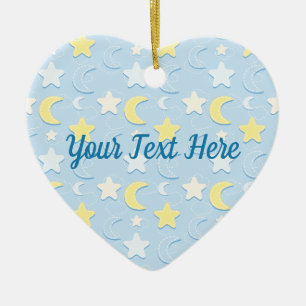 Moon & Stars Pattern Ceramic Tree Decoration
