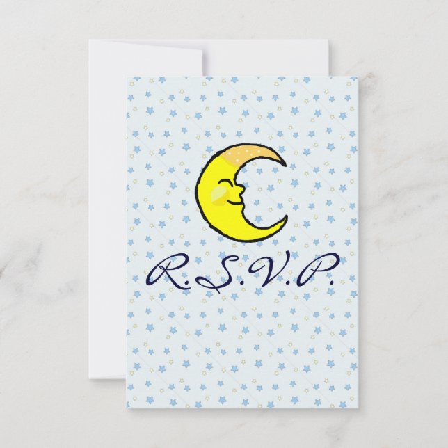 Moon & Stars RSVP Card (Front)