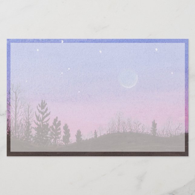 Moon & Stars Stationery (Front)