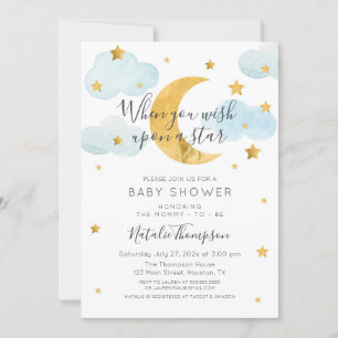 Moon & Stars theme Baby Shower Invitation