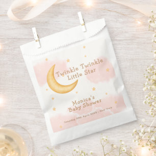Moon Stars Twinkle Twinkle Girl Baby Shower Favour Bags