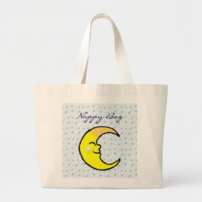 Moon & Stars (U.K) Large Tote Bag (Front)