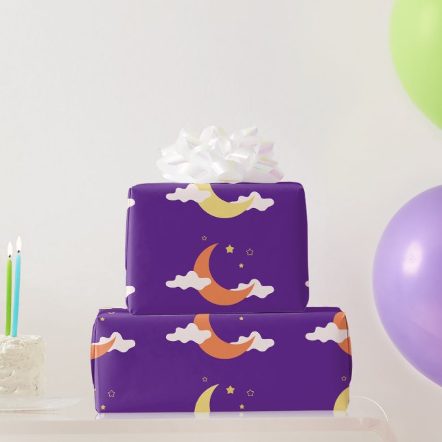 Moon & Stars  Wrapping Paper (Party Gifts)