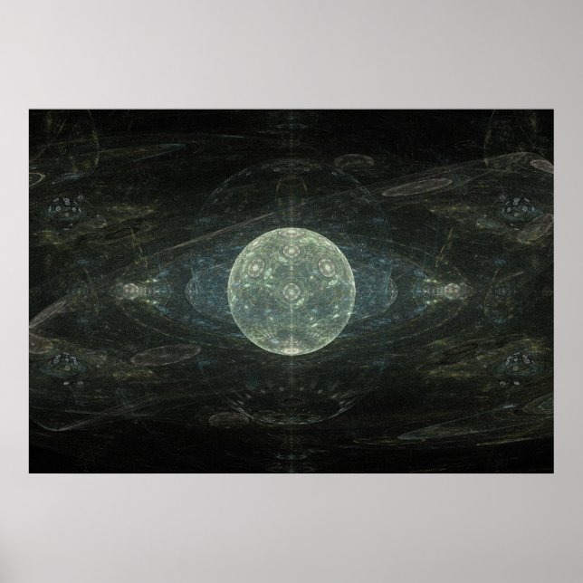 "Moon Station" Fractal Art Poster (Front)